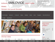 Tablet Screenshot of knihovna.smilovice.cz